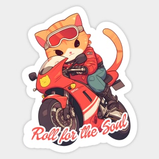 Cool cat riding motorbike Sticker